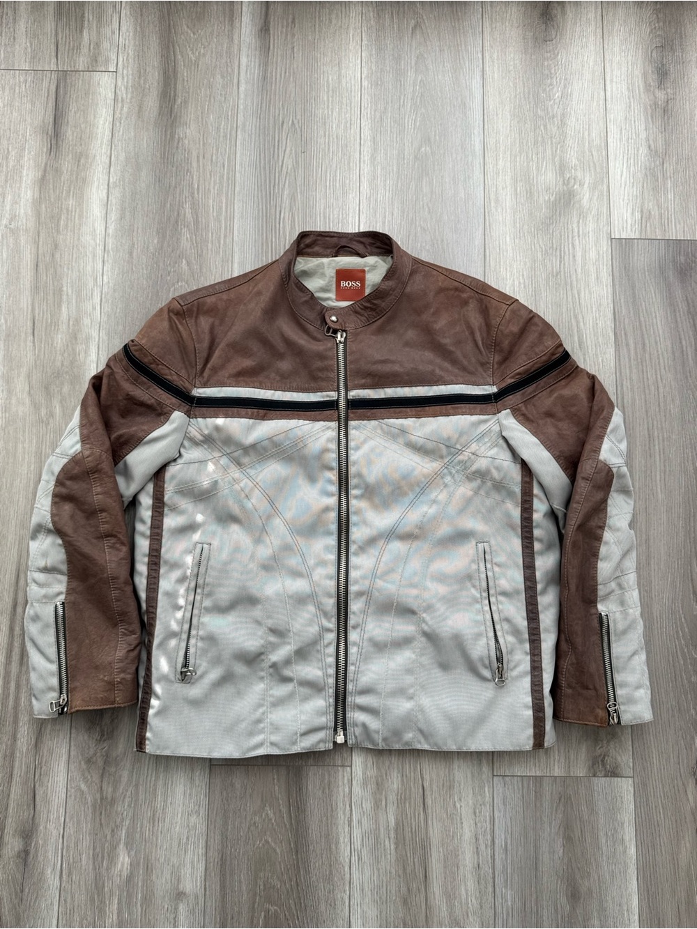 Vintage BOSS Men's Lamb Leather Jacket